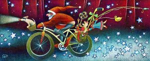 Snow Bike Santa